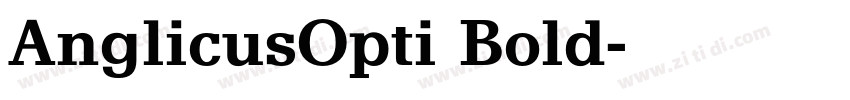 AnglicusOpti Bold字体转换